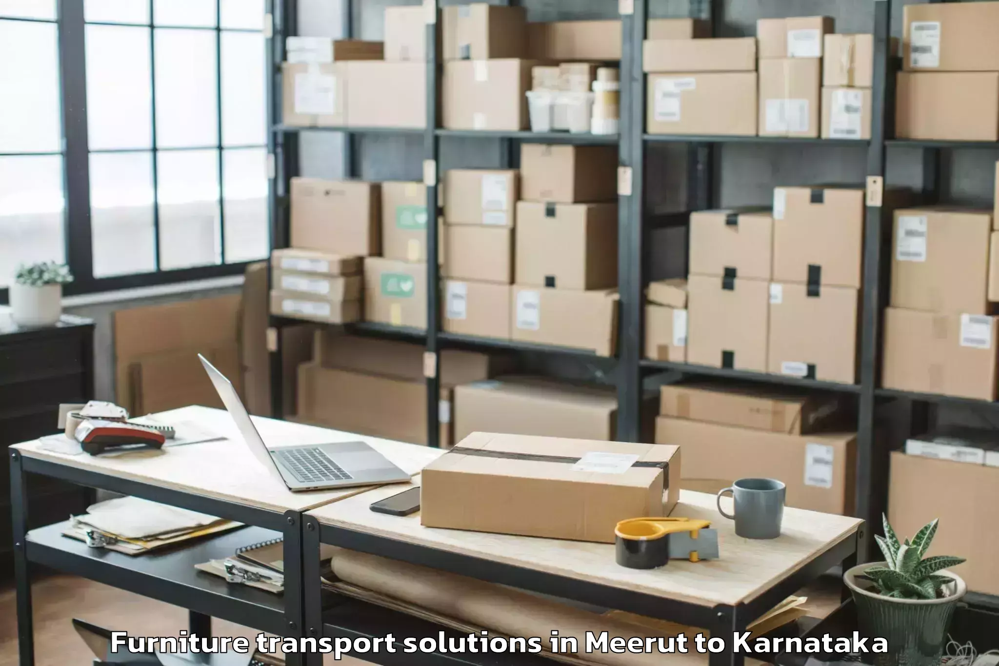 Trusted Meerut to Panja Dakshin Kannad Furniture Transport Solutions